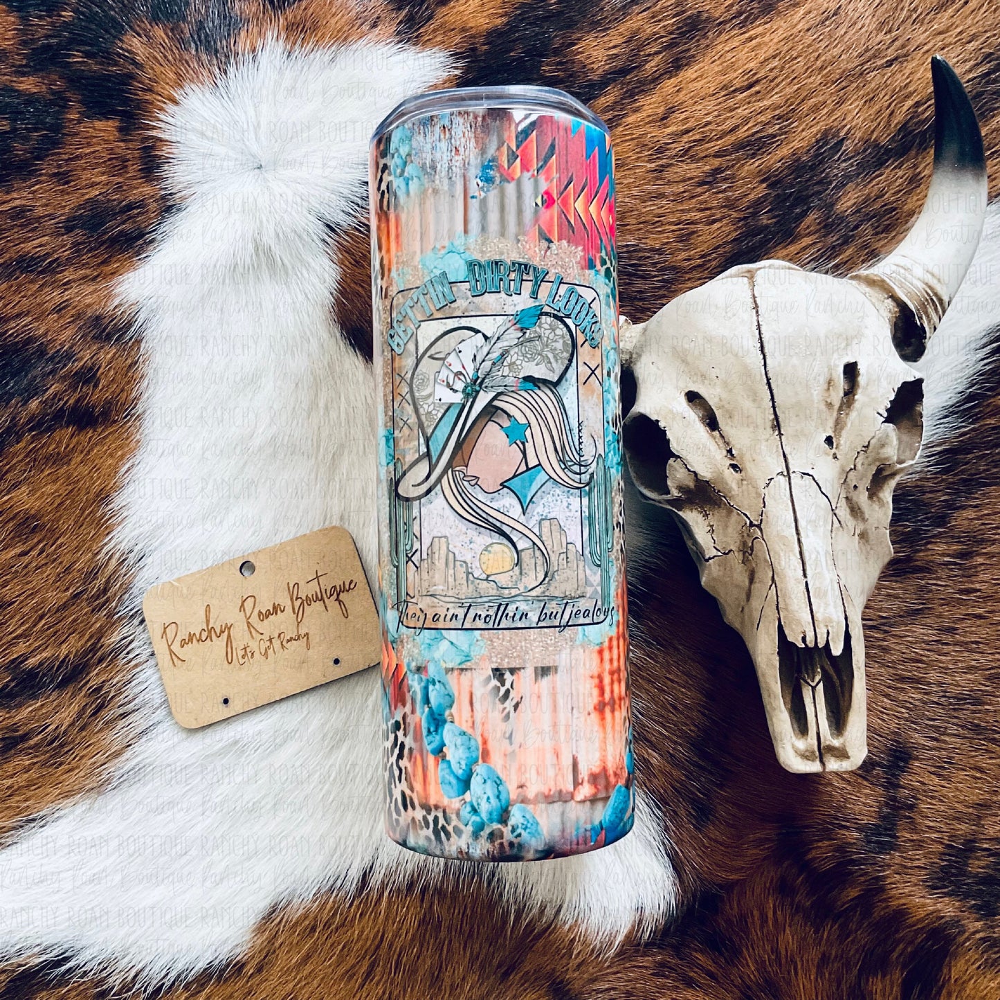 Dirty Looks Aztec Exclusive Western 20oz Skinny Tumbler