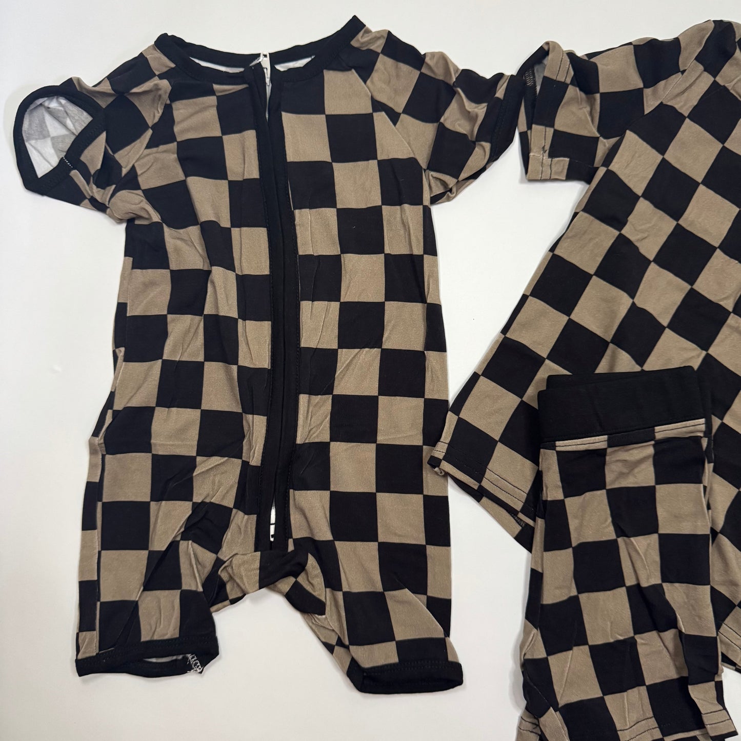Charcoal Checkers Bamboo Shortie