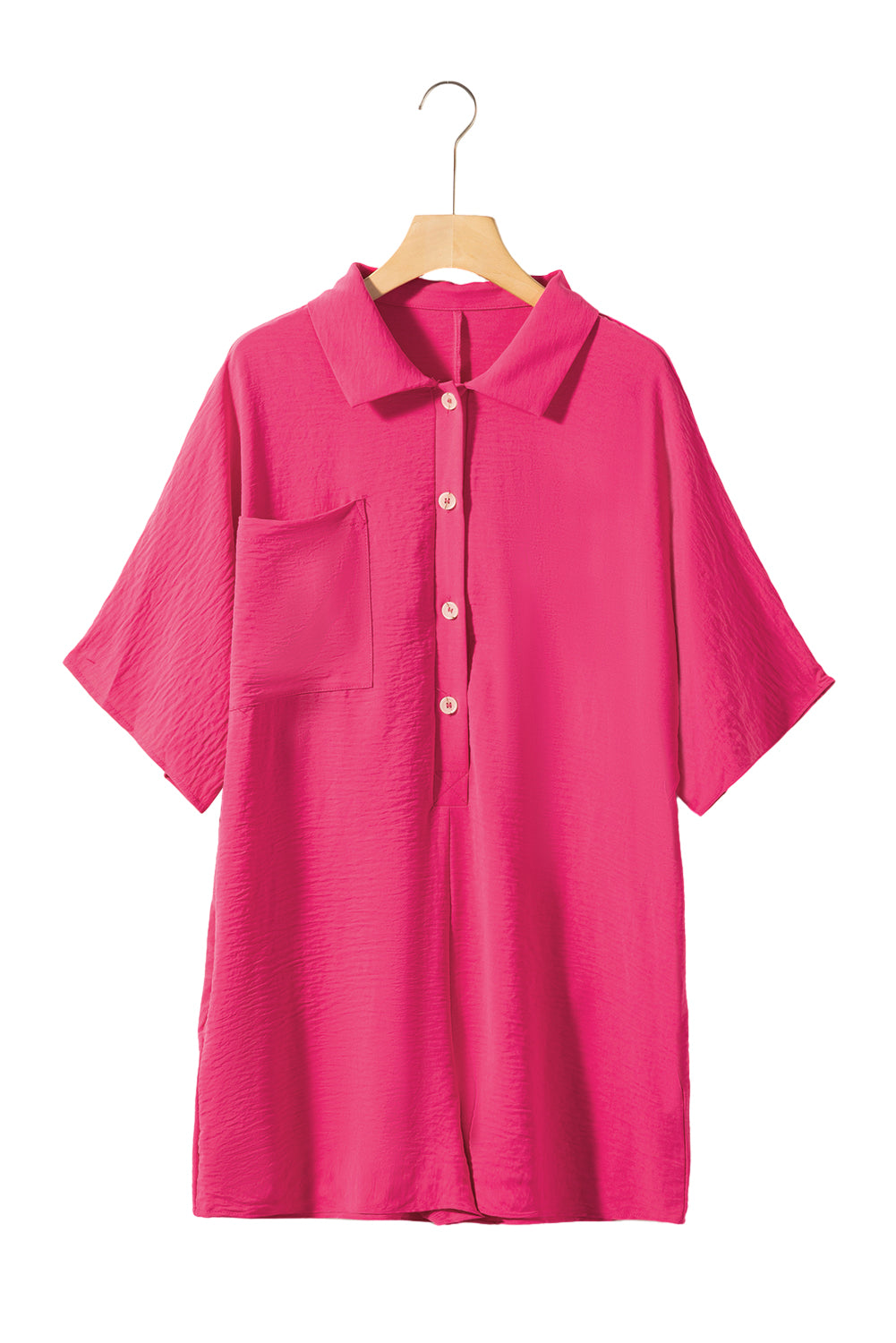 Hot Pink Relaxed Romper