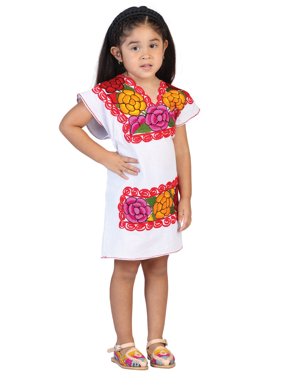 Mexican Girl's Dress 50% Cotton, 50% Polyester White 601662