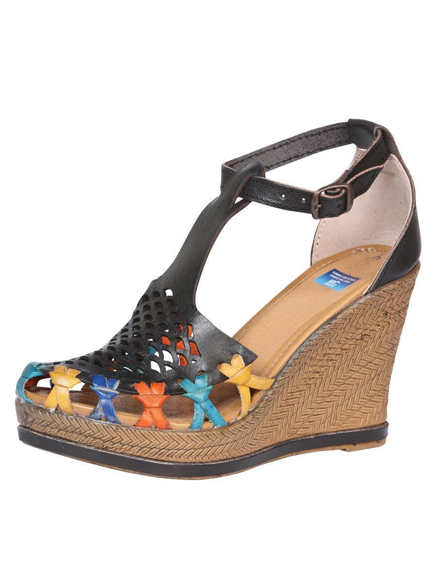 Mexican Artisanal Sandals Leather Black 601937