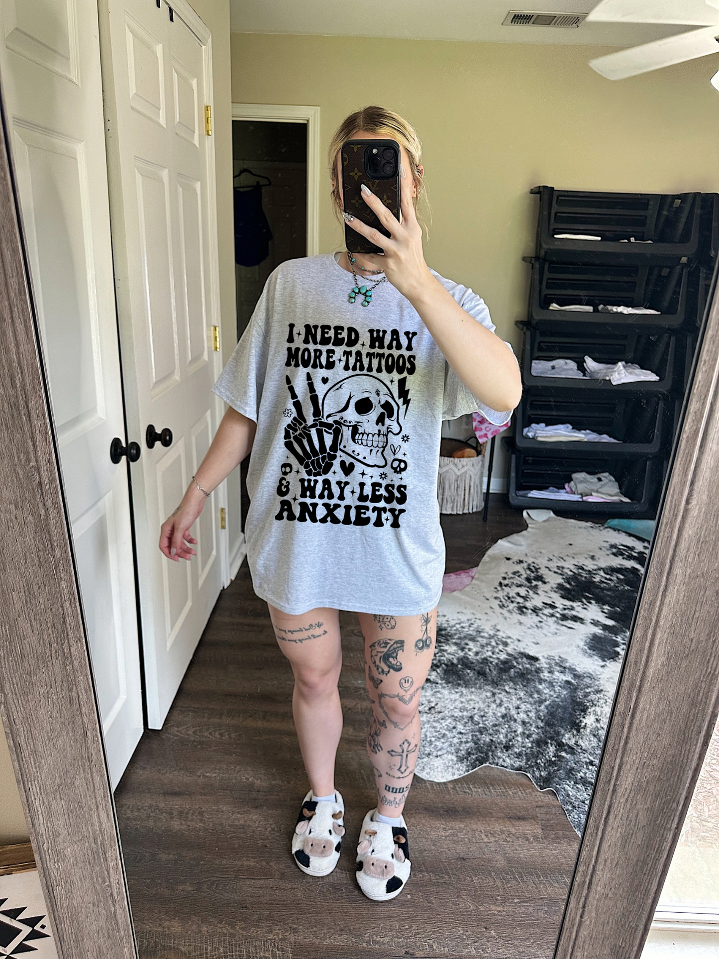 Way More Tattoos, Way Less Anxiety TEE or CREWNECK