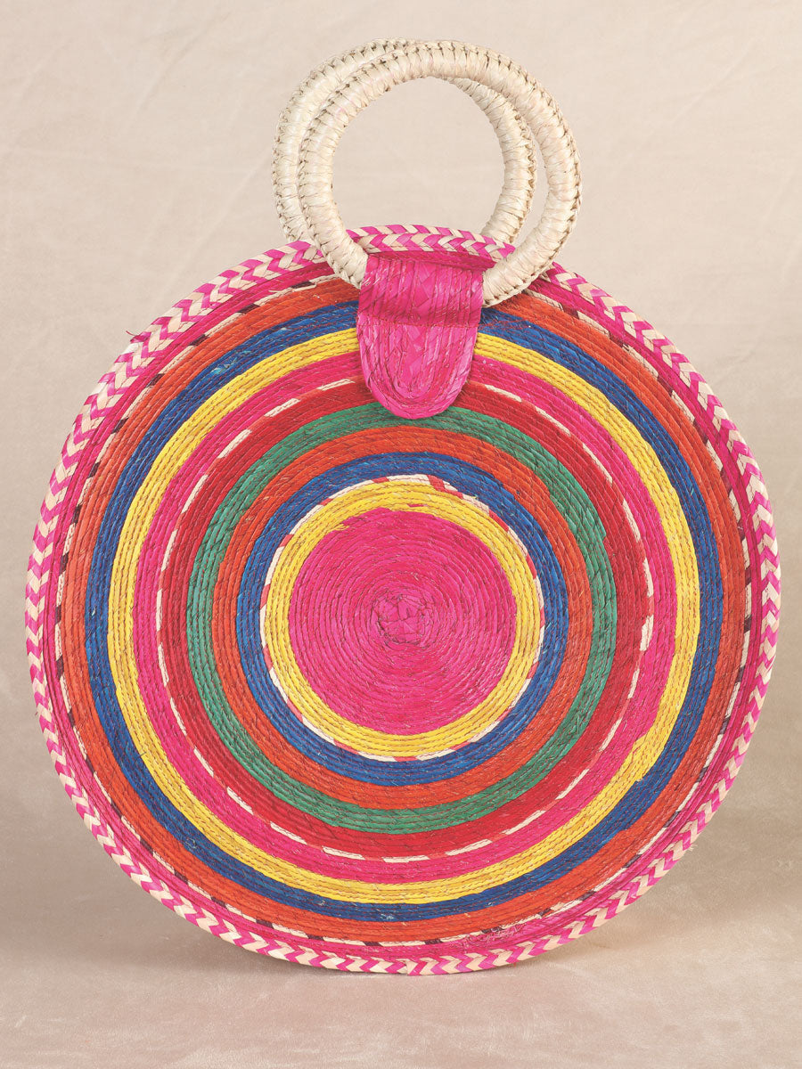 100% Palm Artisan Bag. Hand woven. - Multicolor 602298