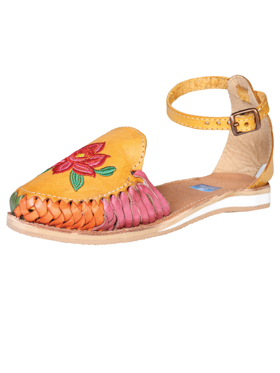 Mexican Artisanal Sandals Leather Mustard 602363