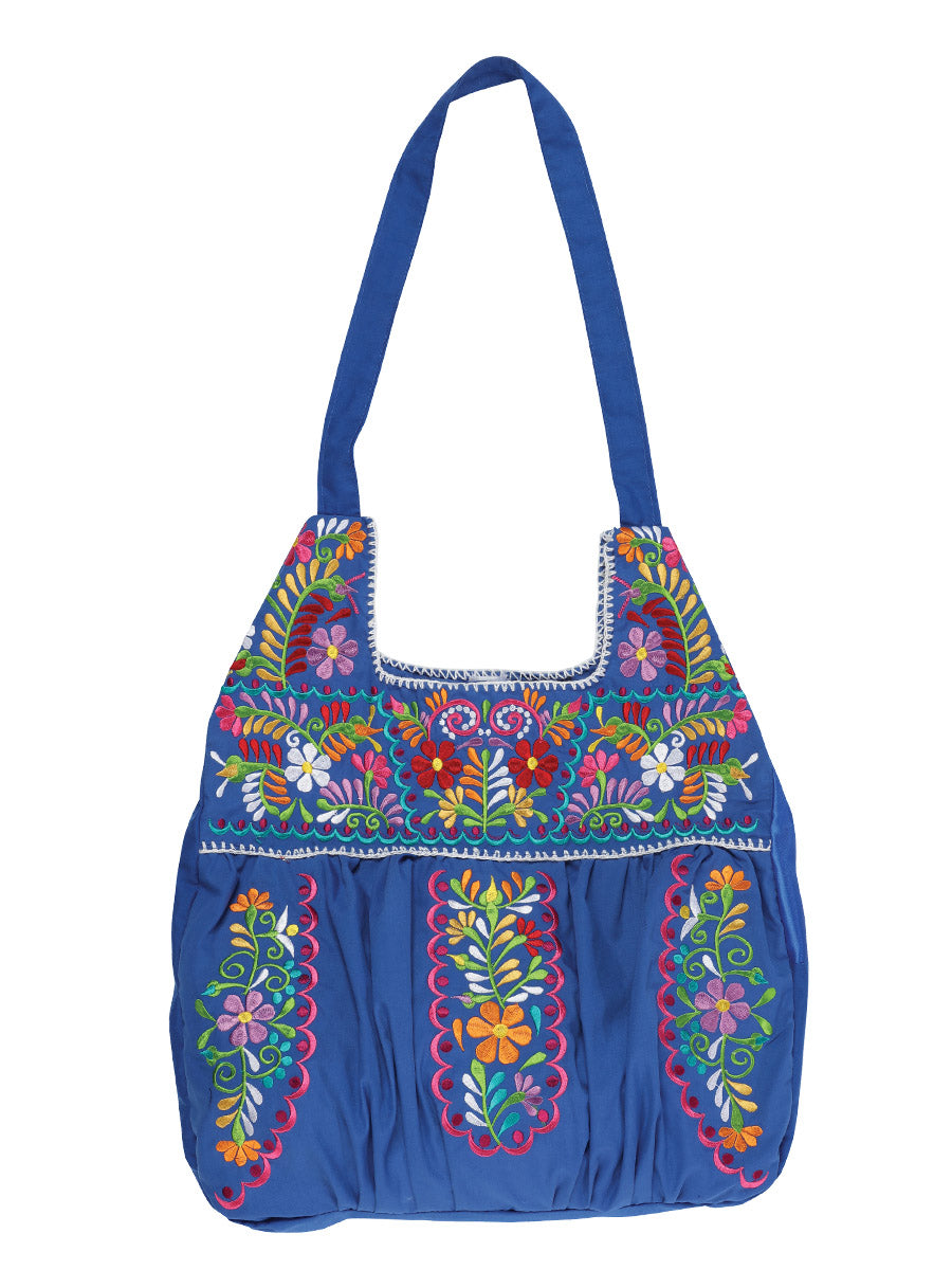 Artisanal - Embroidered Cloth Bag - Blue 603192