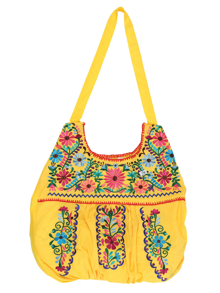 Artisanal - Embroidered Cloth Bag - Yellow 603193