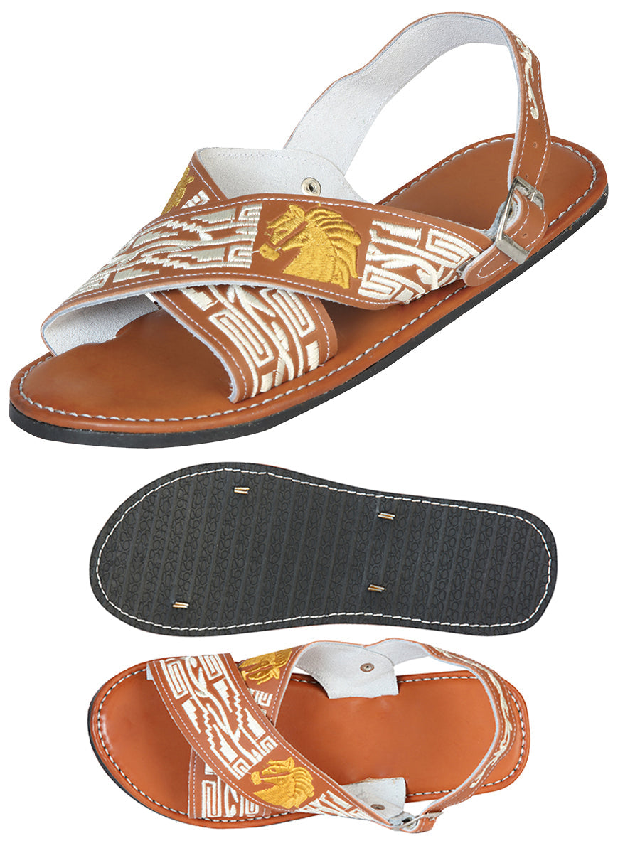 Artisanal Handmade Huarache - 50% leather and 50% Synthetic - Caballos - Natural 603793