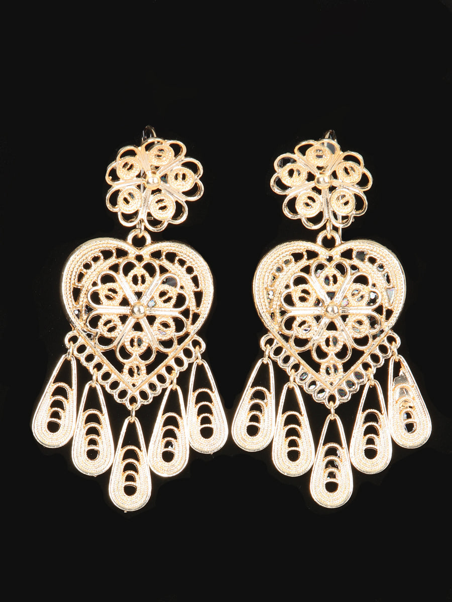 Mexican Artisanal Aretes Filigrana Gold 604025