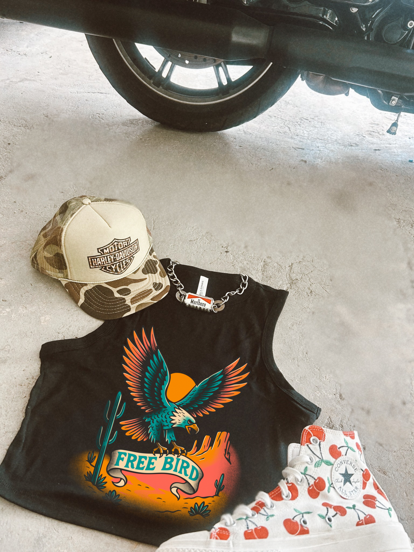 Freebird Ribbed Racer Tank