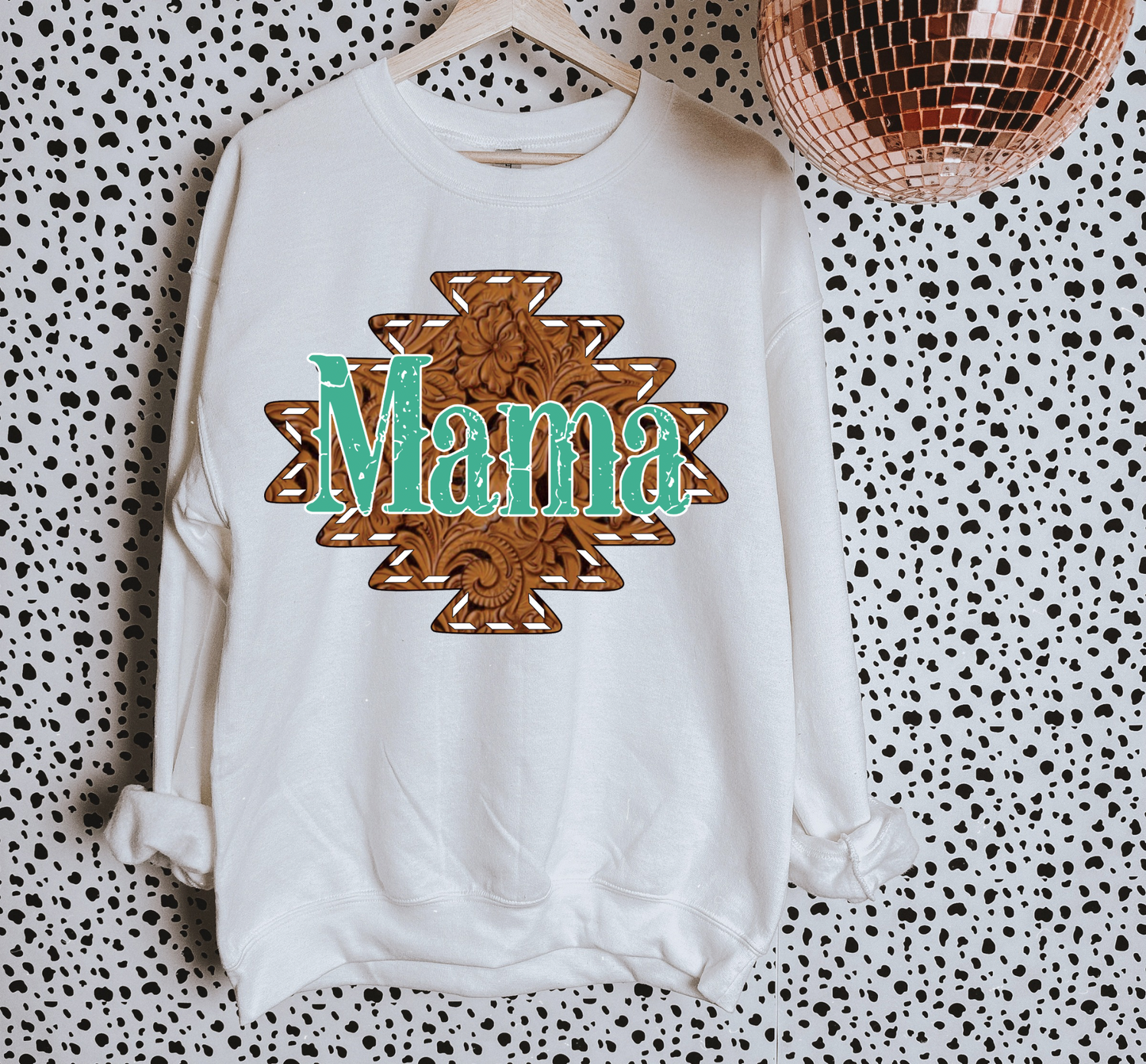 Tooled Leather Mama TEE or CREWNECK