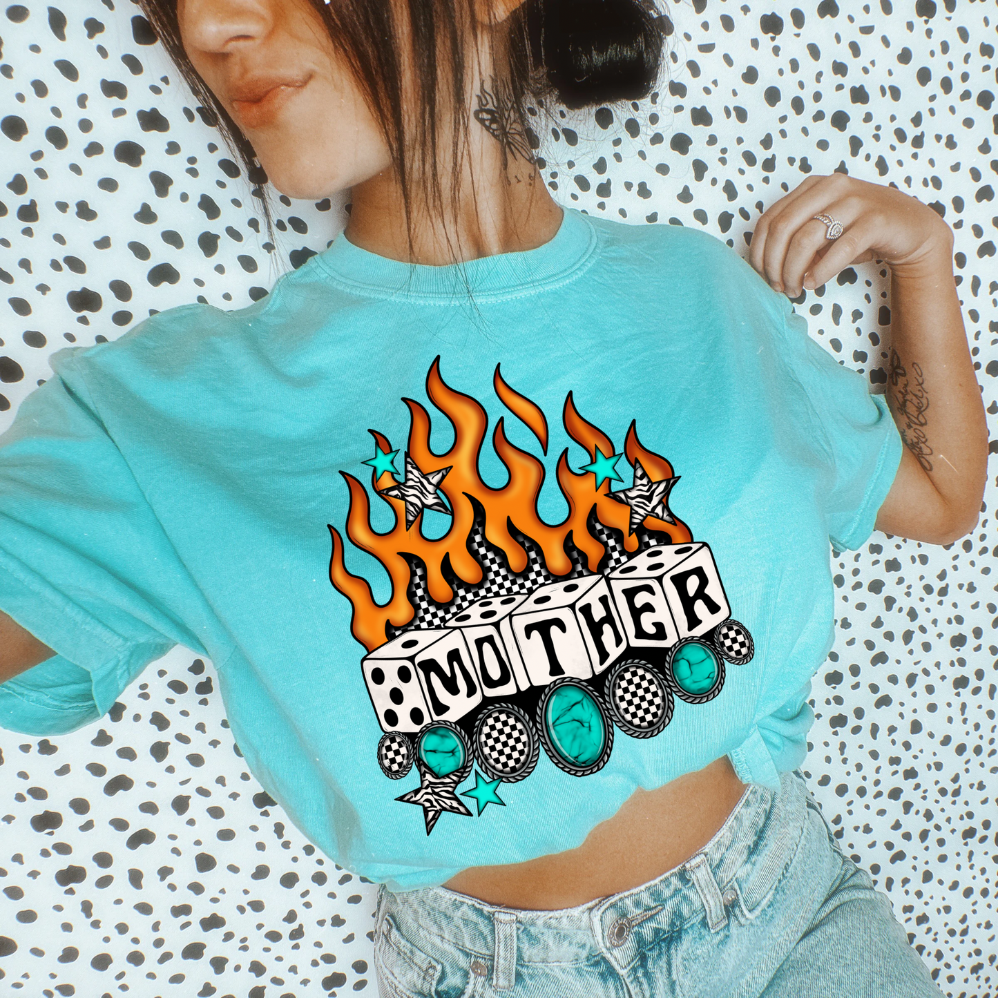 Flamin Mother Dice tee