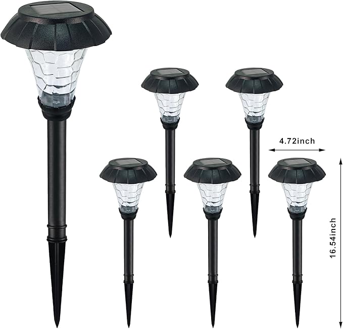 SmartYard Solar Pathway LED Lights -12 Pack (Warm White)
