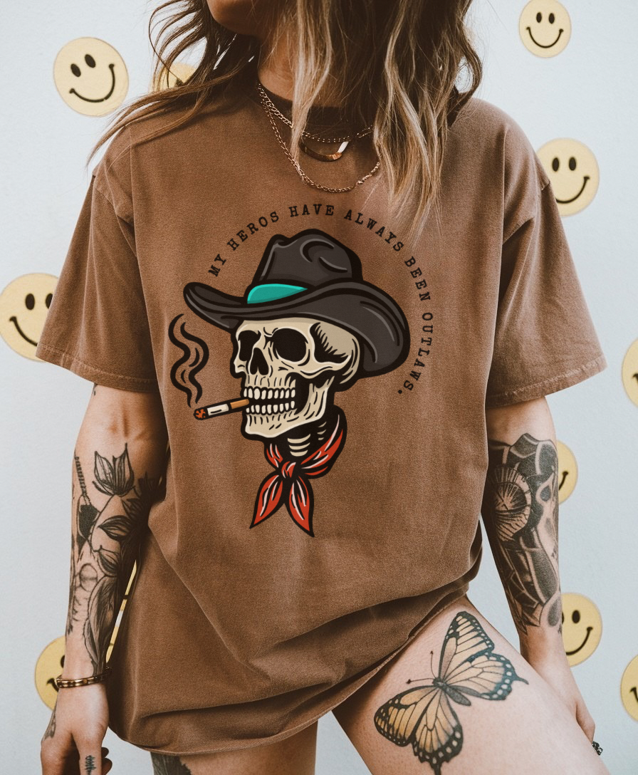 My Heros have always been Outlaws tee