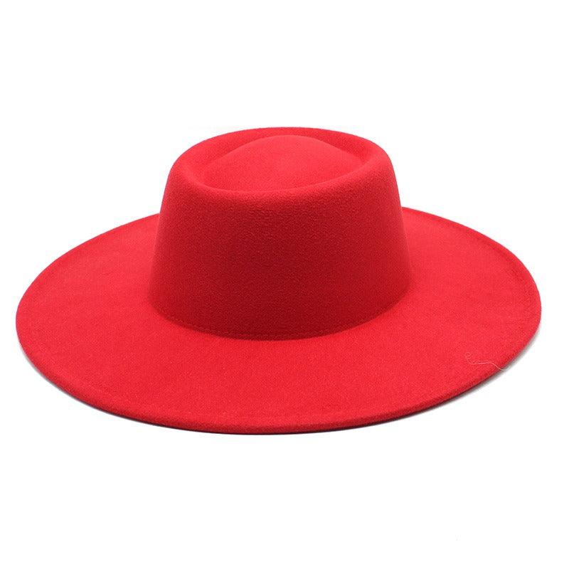 Ella Wide Brim Wool Jazz Hat – Stylish Felt Hat in 16 Colors