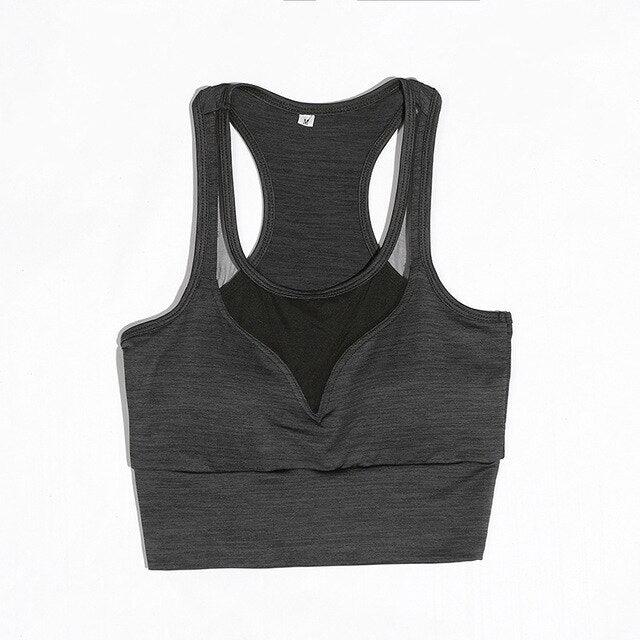 Mesh Insert Sports Bra Yoga Top | Stylish Country Girl Activewear for Fitness & Yoga