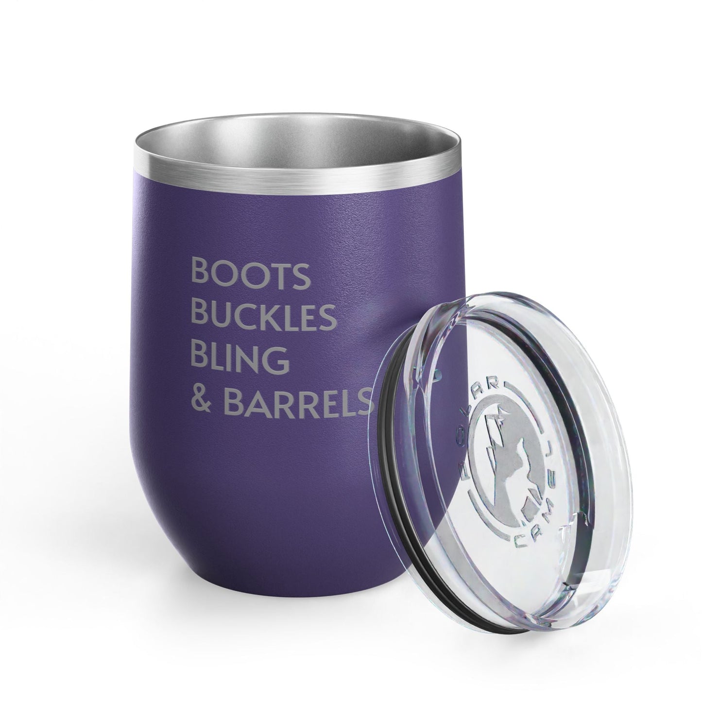 Wine Tumbler, 12oz - Boots/Buckles/Bling