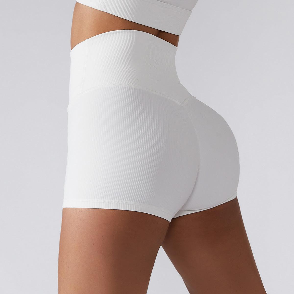 High-Waisted Ribbed Fitness Shorts | Butt Lifting & Flattering Activewear for Yoga, Running & More