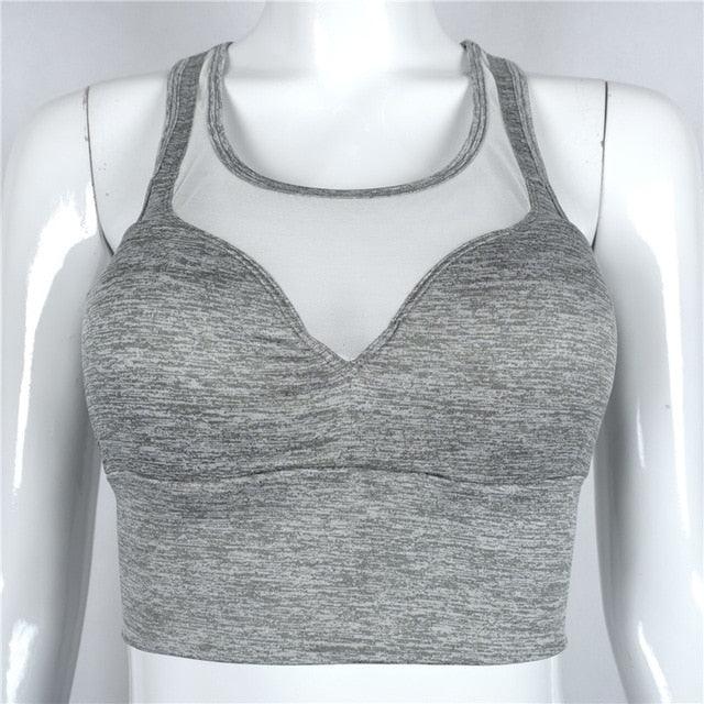 Mesh Insert Sports Bra Yoga Top | Stylish Country Girl Activewear for Fitness & Yoga