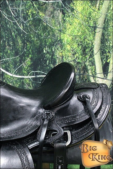 Western Horse Wade Saddle American Leather Ranch Roping Black