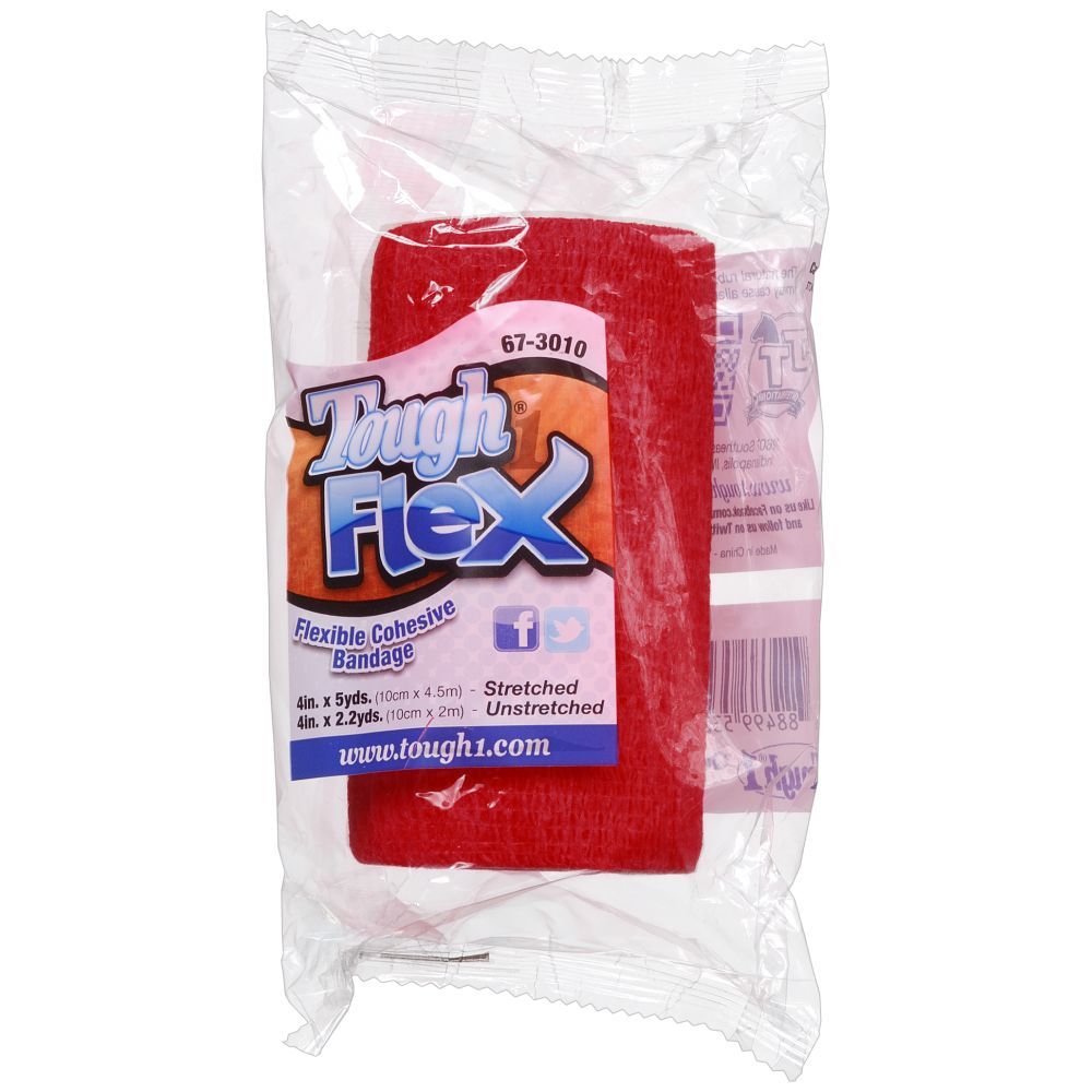 Tough Flex Vetrap - Flexible cohesive bandage - RED (1 bandage)