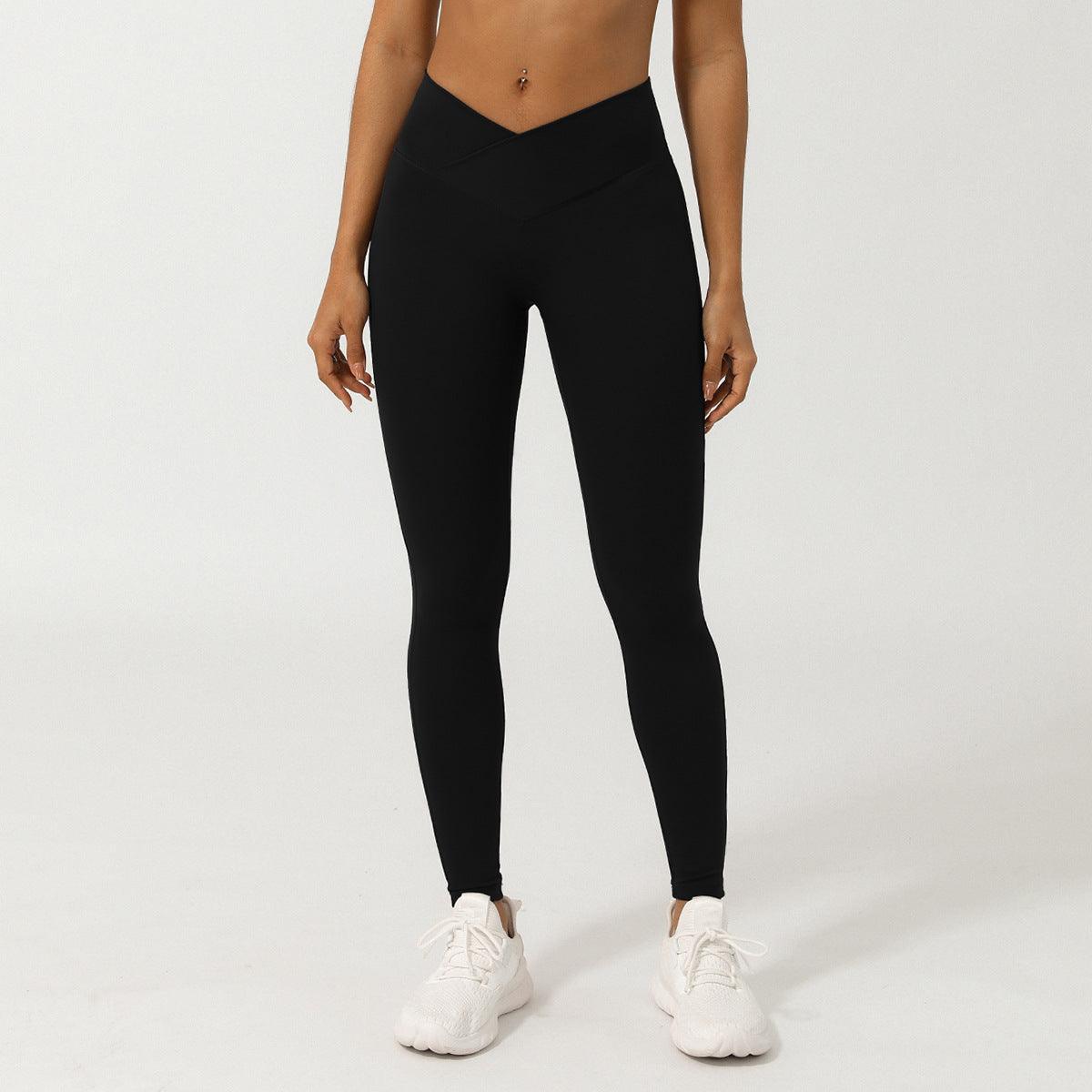 V-Shaped High-Waisted Yoga Pants | Skinny Fit Workout Pants for Fitness & Yoga