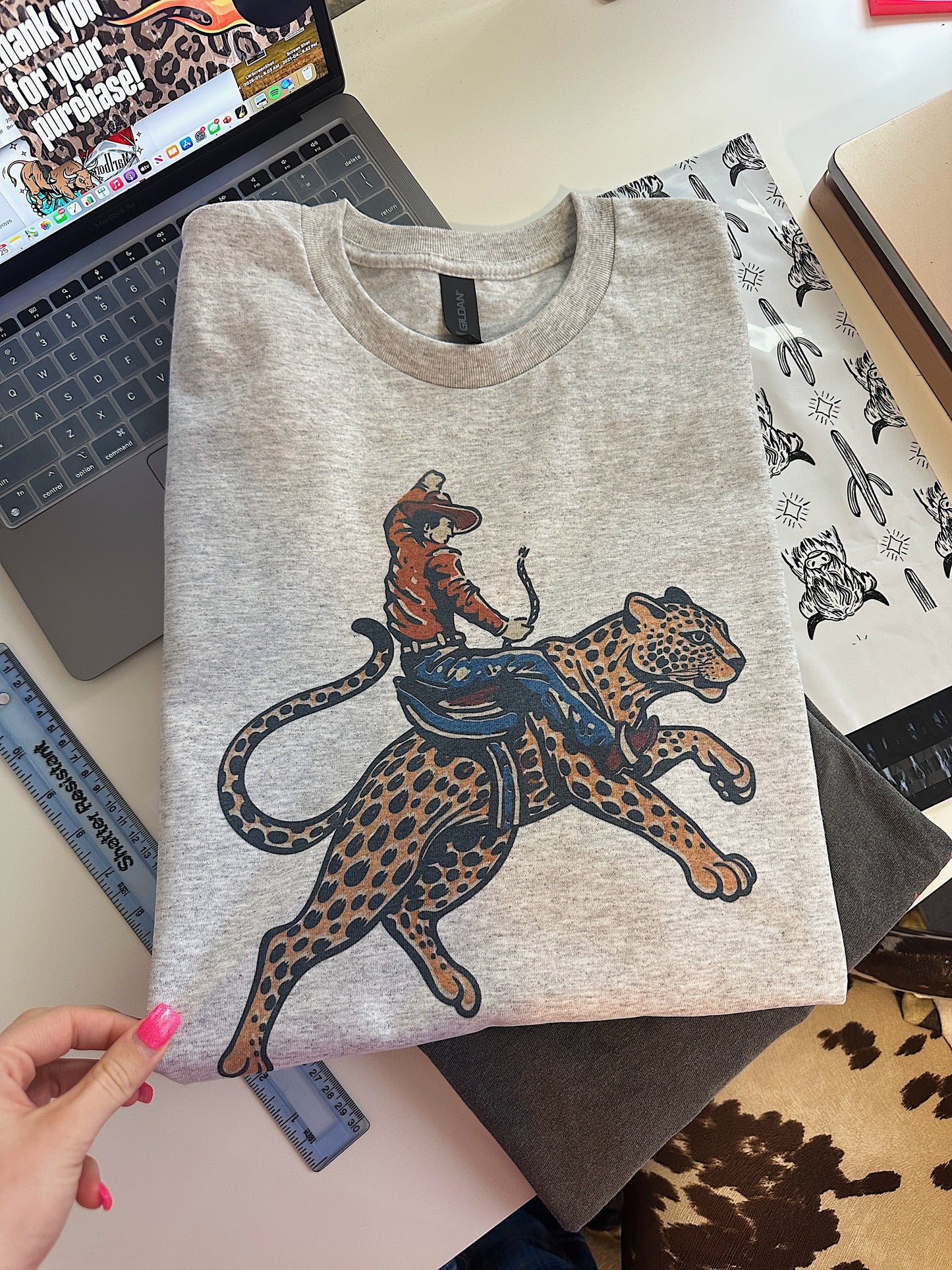 Cowboy Jaguar TEE or CREWNECK