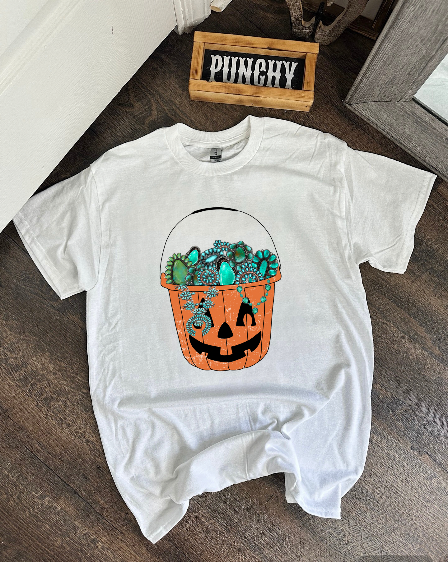 Turquoise Candy Bucket Tee or Crewneck