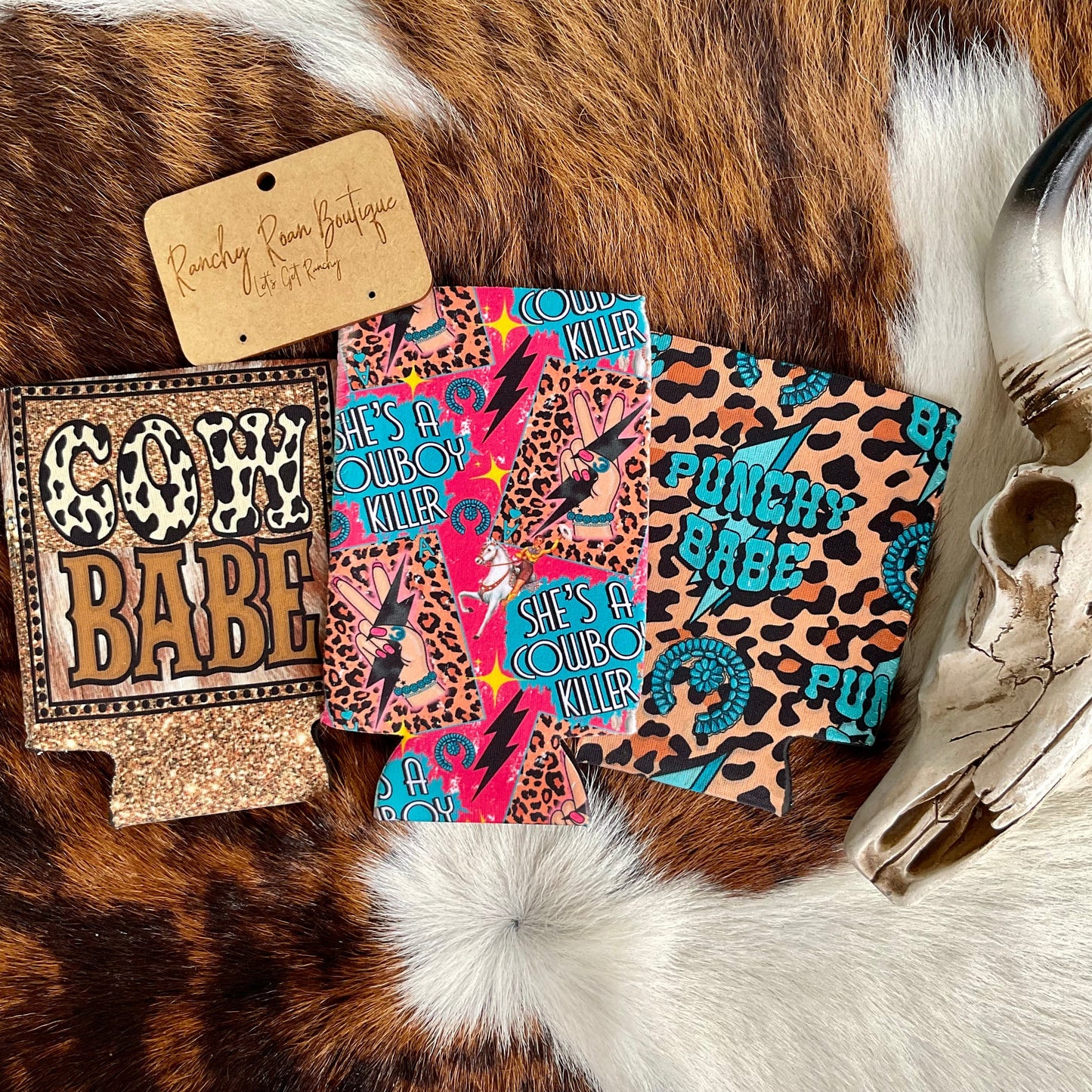 Punchy Babe Leopard Regular Koozie