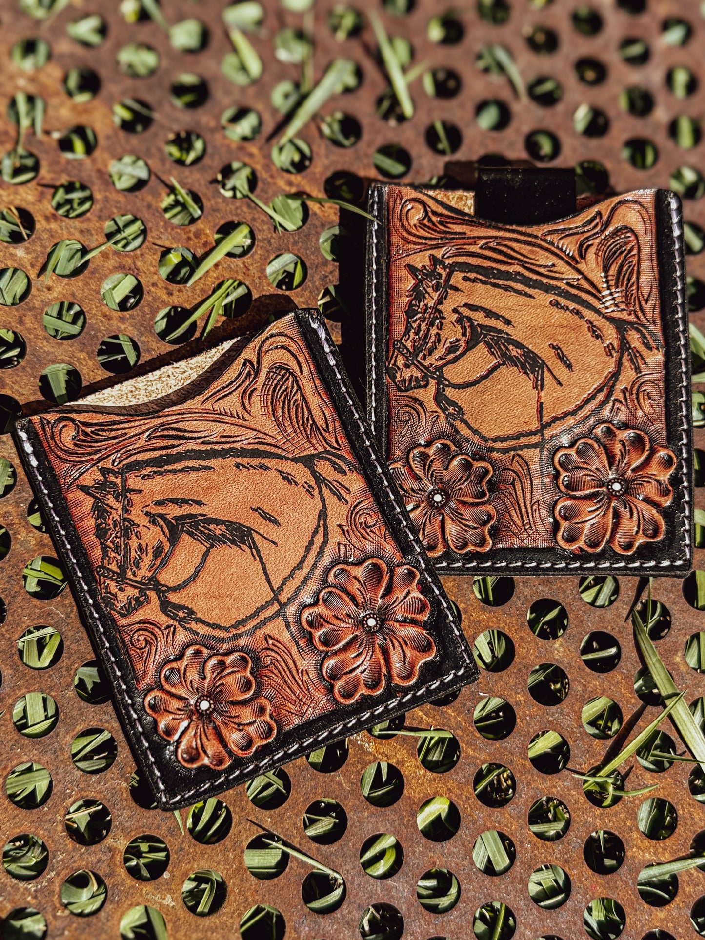 Hackamore Horse Leather Front Pocket Wallet