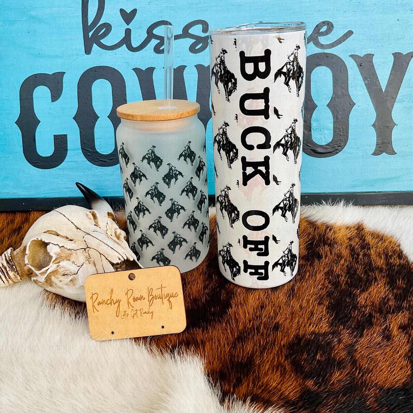 Buck off Bronc Rodeo 20oz Skinny Tumbler