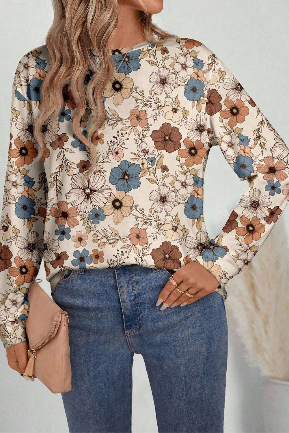 Floral Print Long Sleeve Top