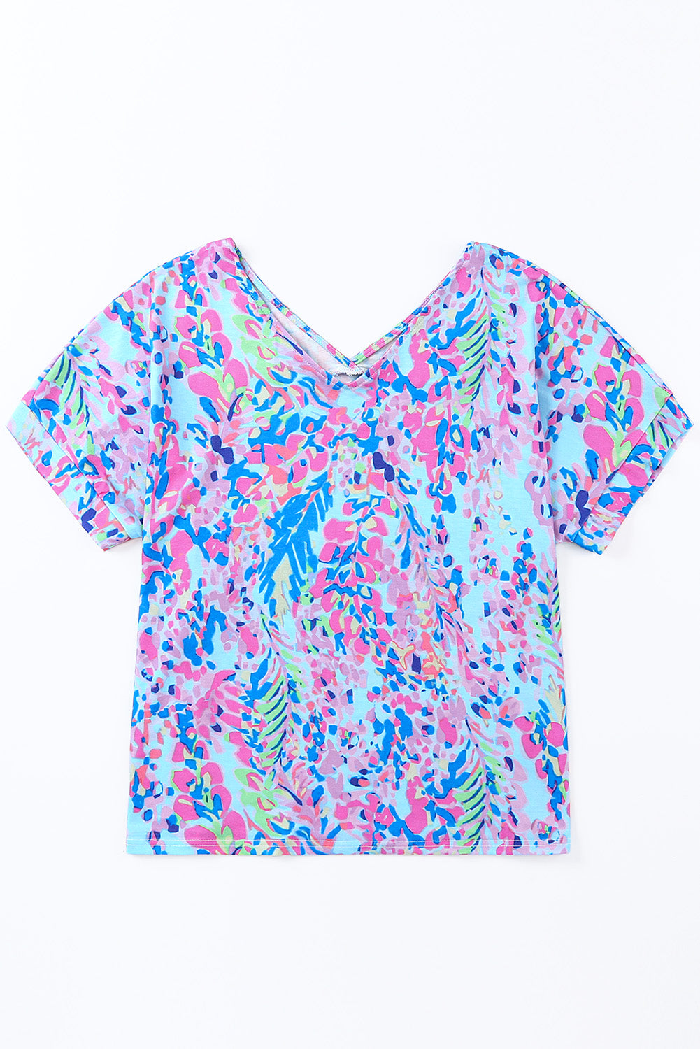 Watercolor Abstract Floral Print Tee