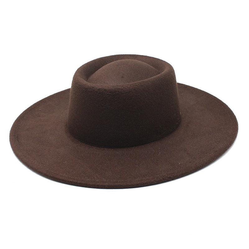 Ella Wide Brim Wool Jazz Hat – Stylish Felt Hat in 16 Colors