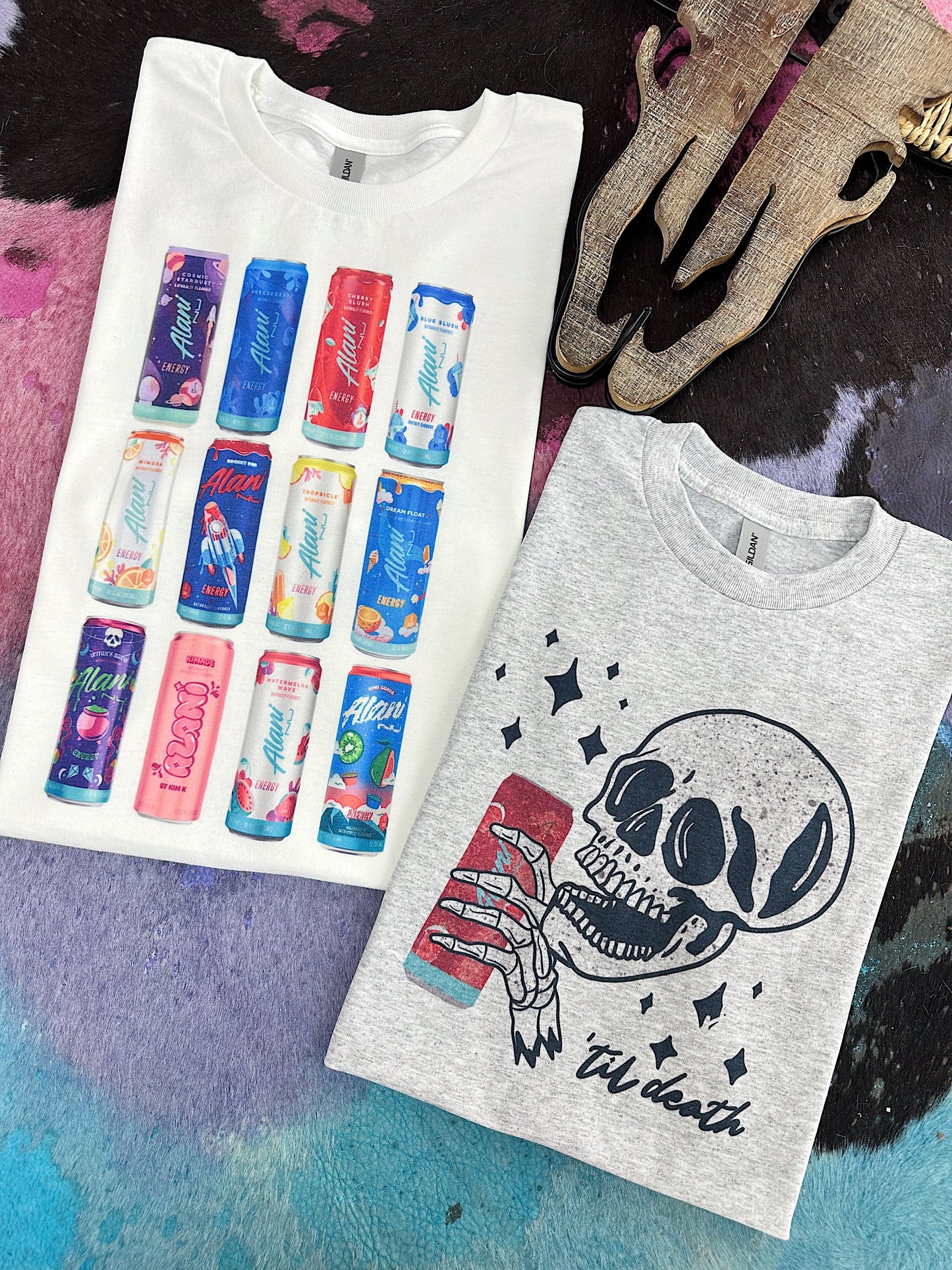 Energy Drink Collage TEE or CREWNECK