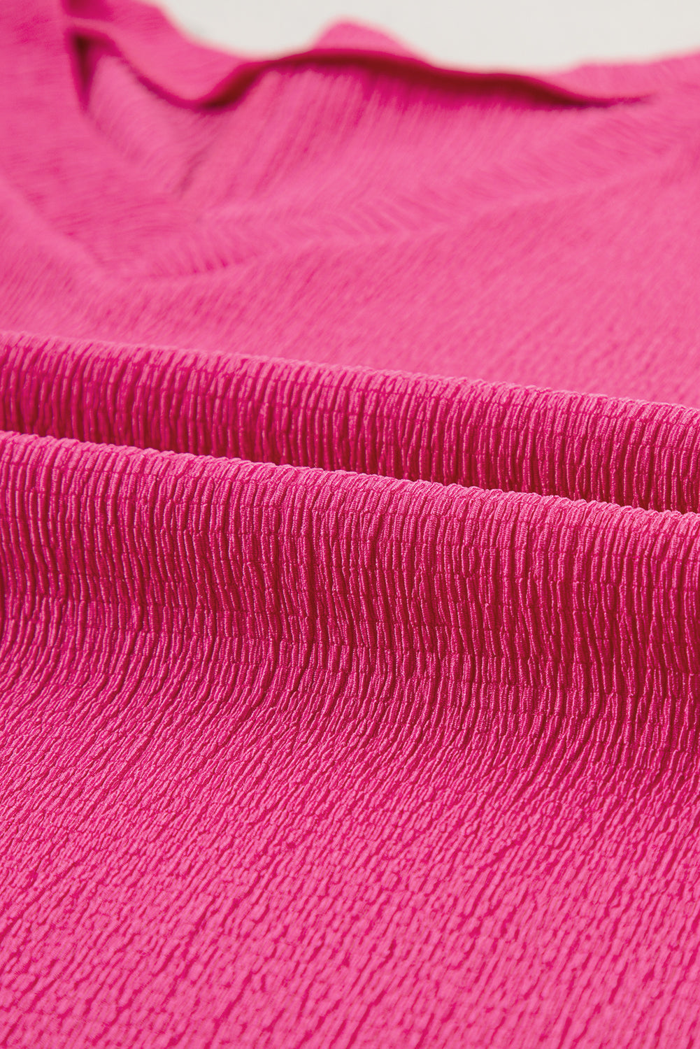Crinkled V Neck Tee