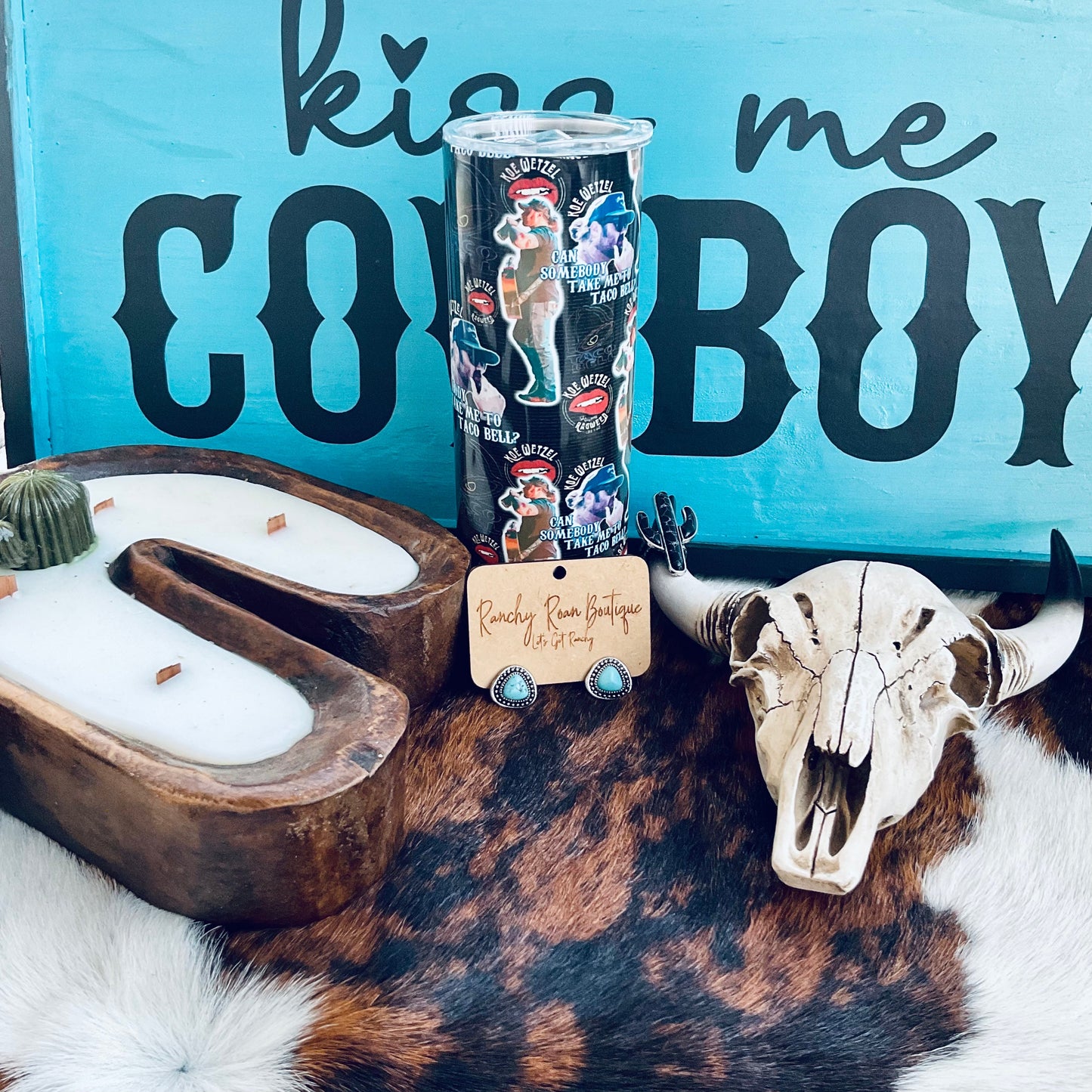 Drunken Country Western 20oz Skinny Tumbler