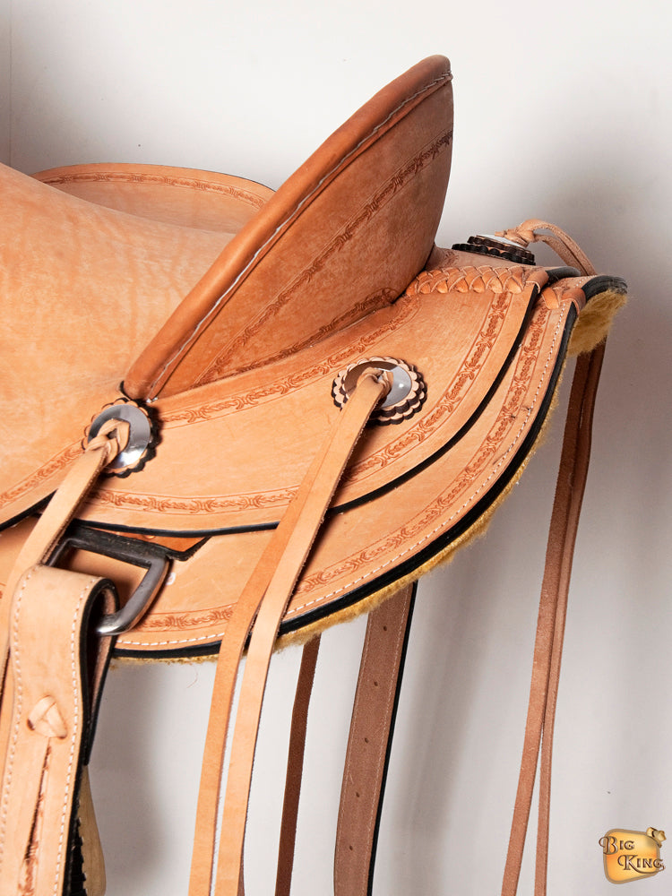 Western Horse Wade Saddle American Leather Ranch Roping Tan