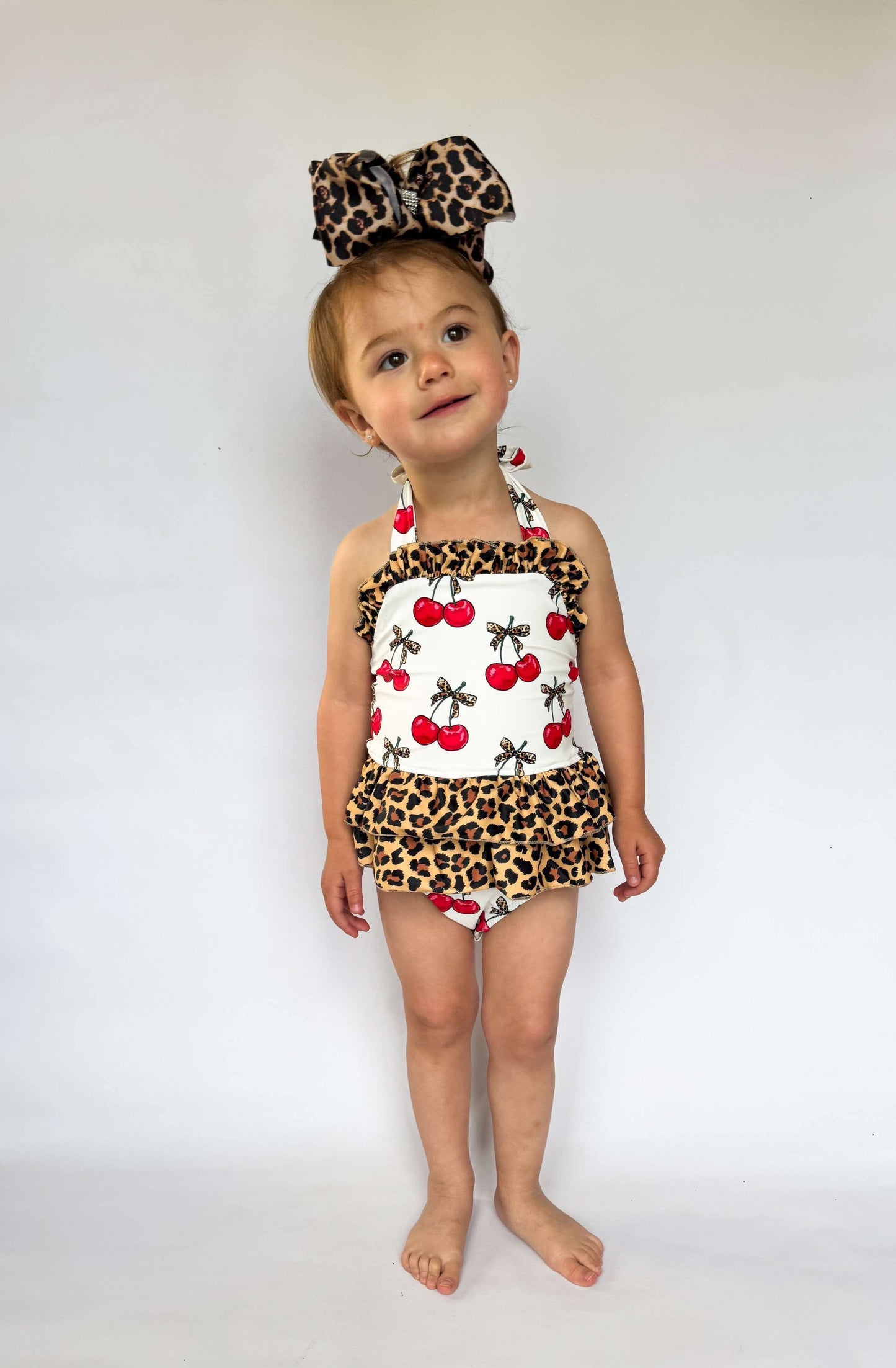 Cherry-licious Ruffled Swim Suit (FINAL SALE)