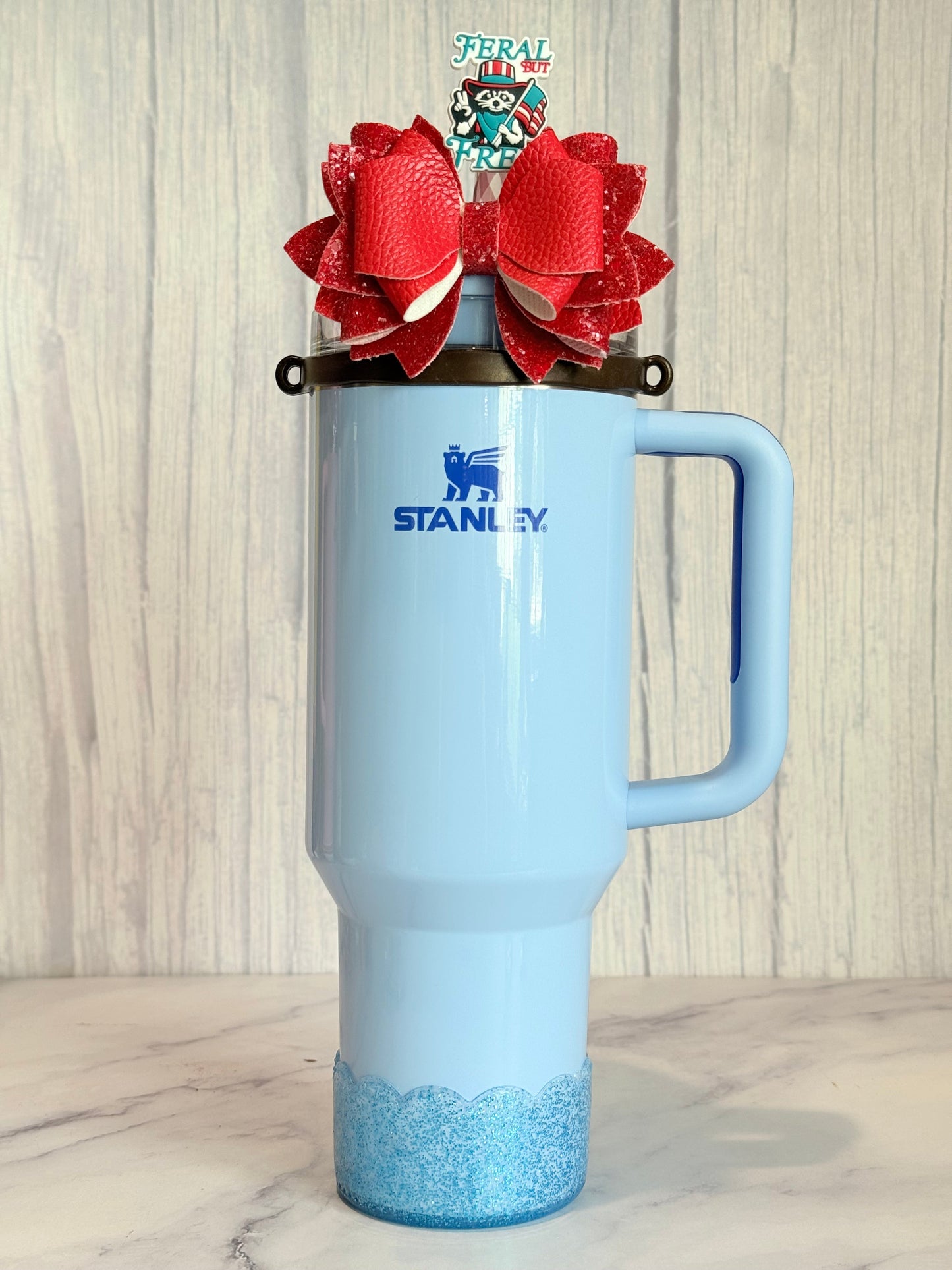 Blue Glitter Scalloped Tumbler Boot