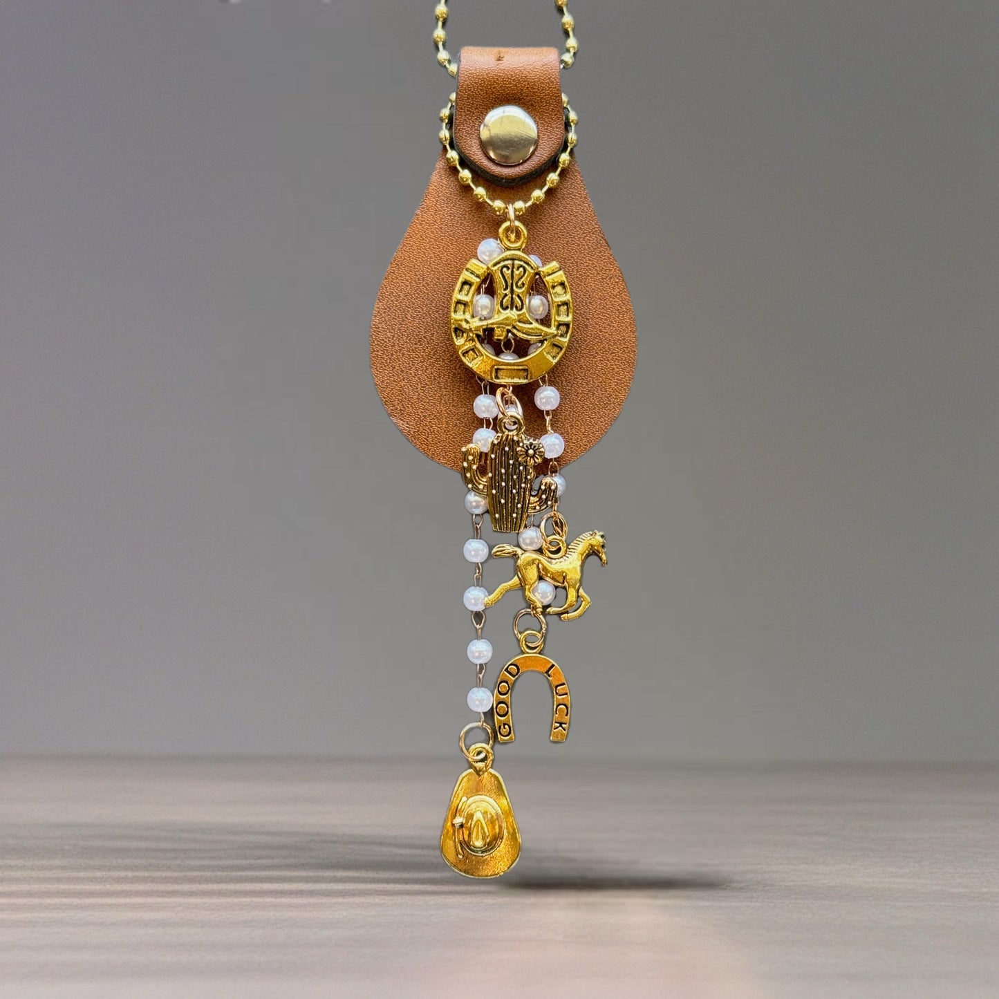*Limited Edition* Pearls & Ponies Charm - Tumbler Handle Charm