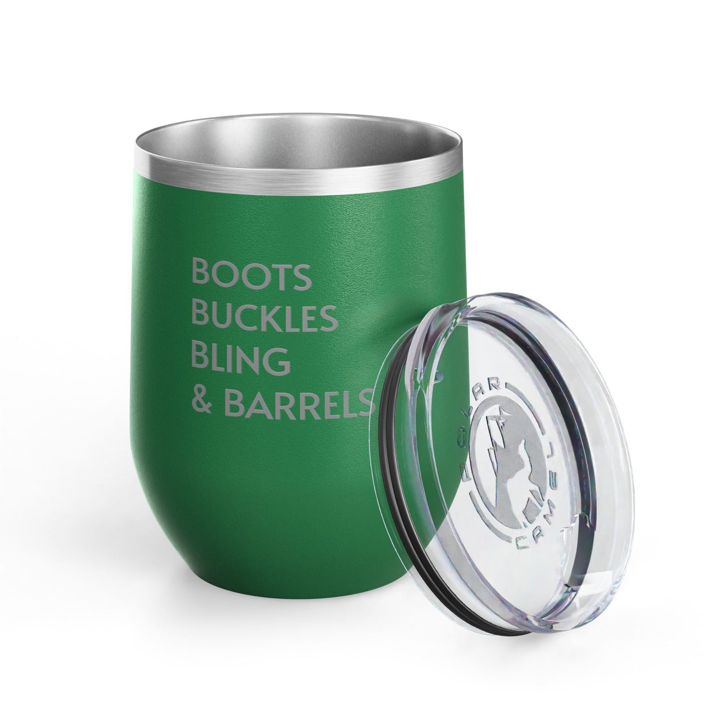 Wine Tumbler, 12oz - Boots/Buckles/Bling