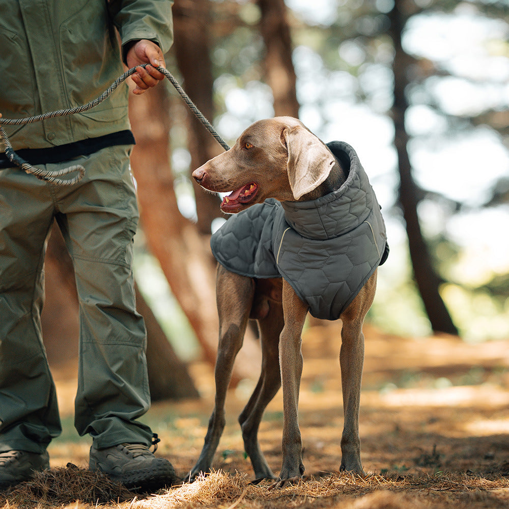 Thick and warm dog clothing outdoor cotton coat vest for winter warmth