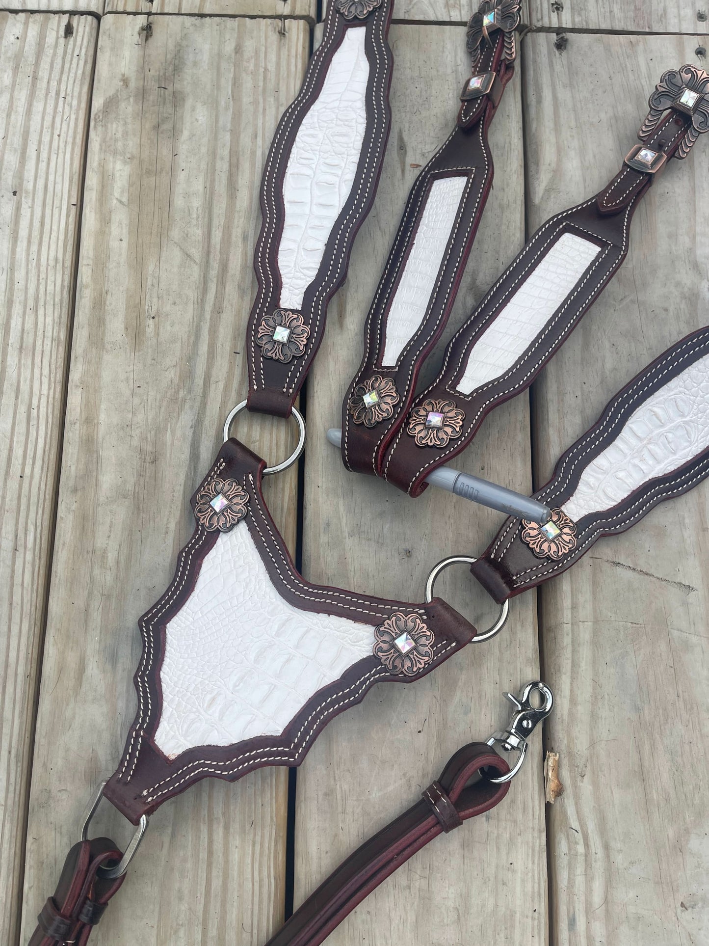 Made to Order Western Tack Set - White, Gladiator (BHT030)