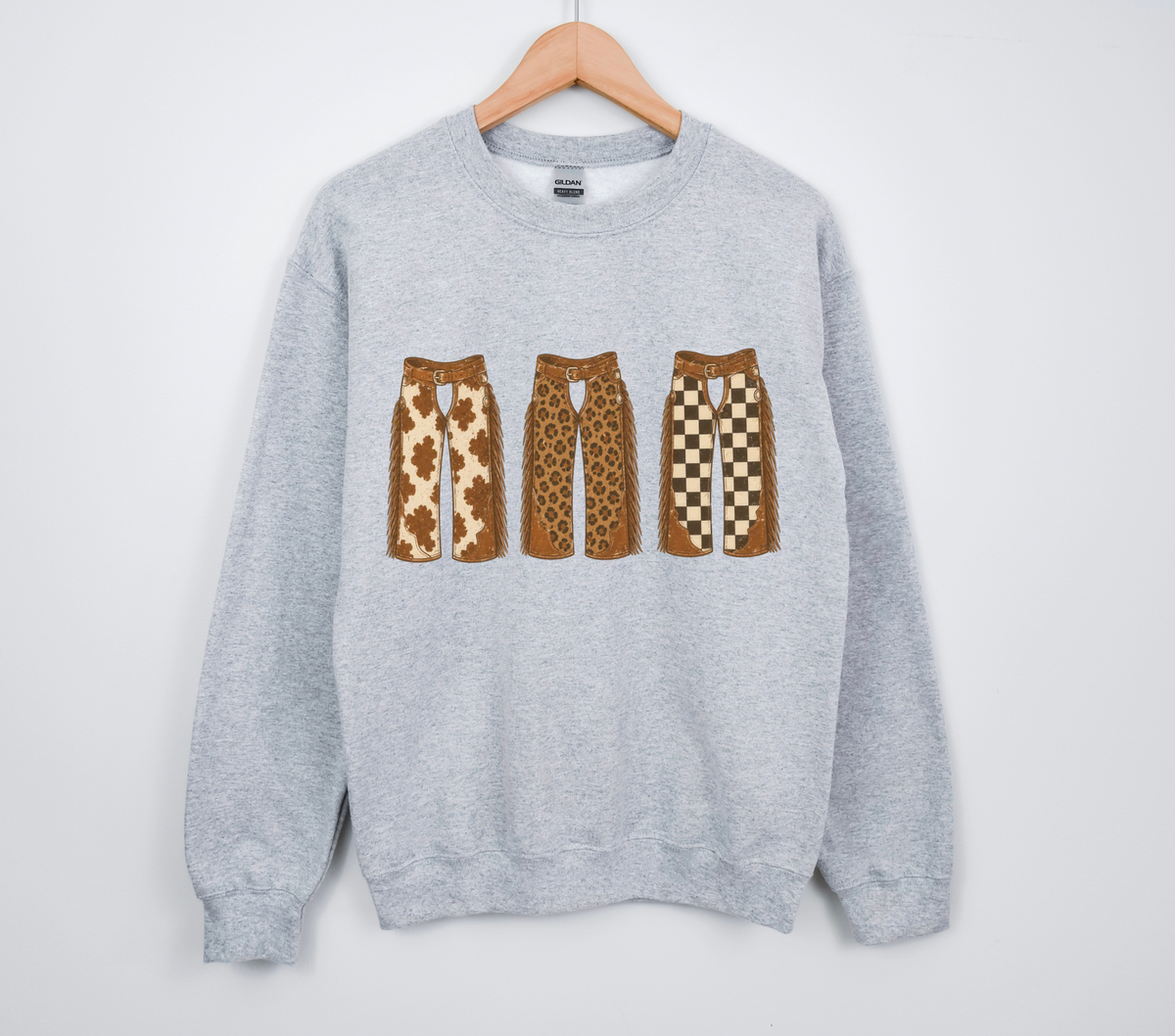 Triple Chaps TEE or CREWNECK