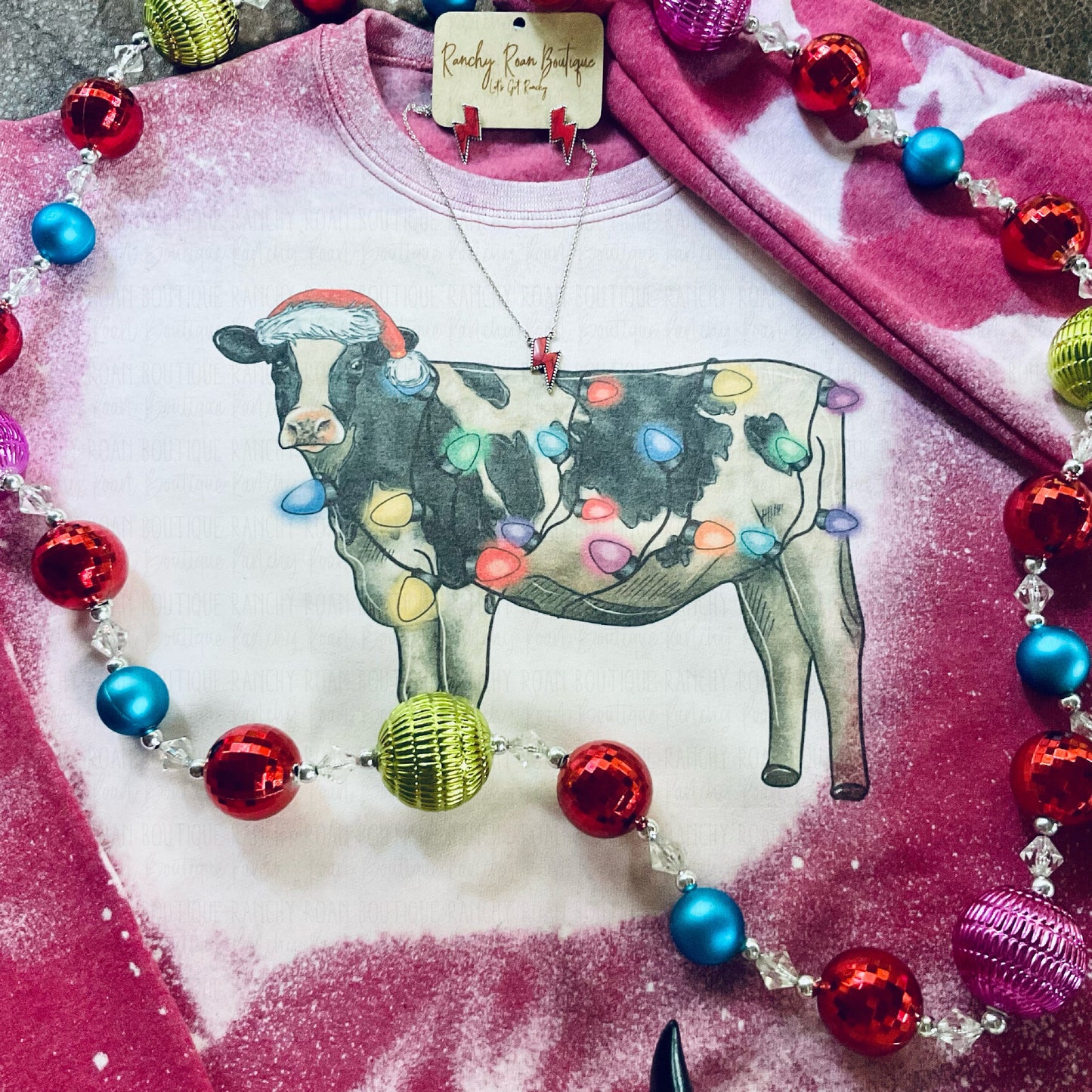 Western Christmas Cow Sweatshirt