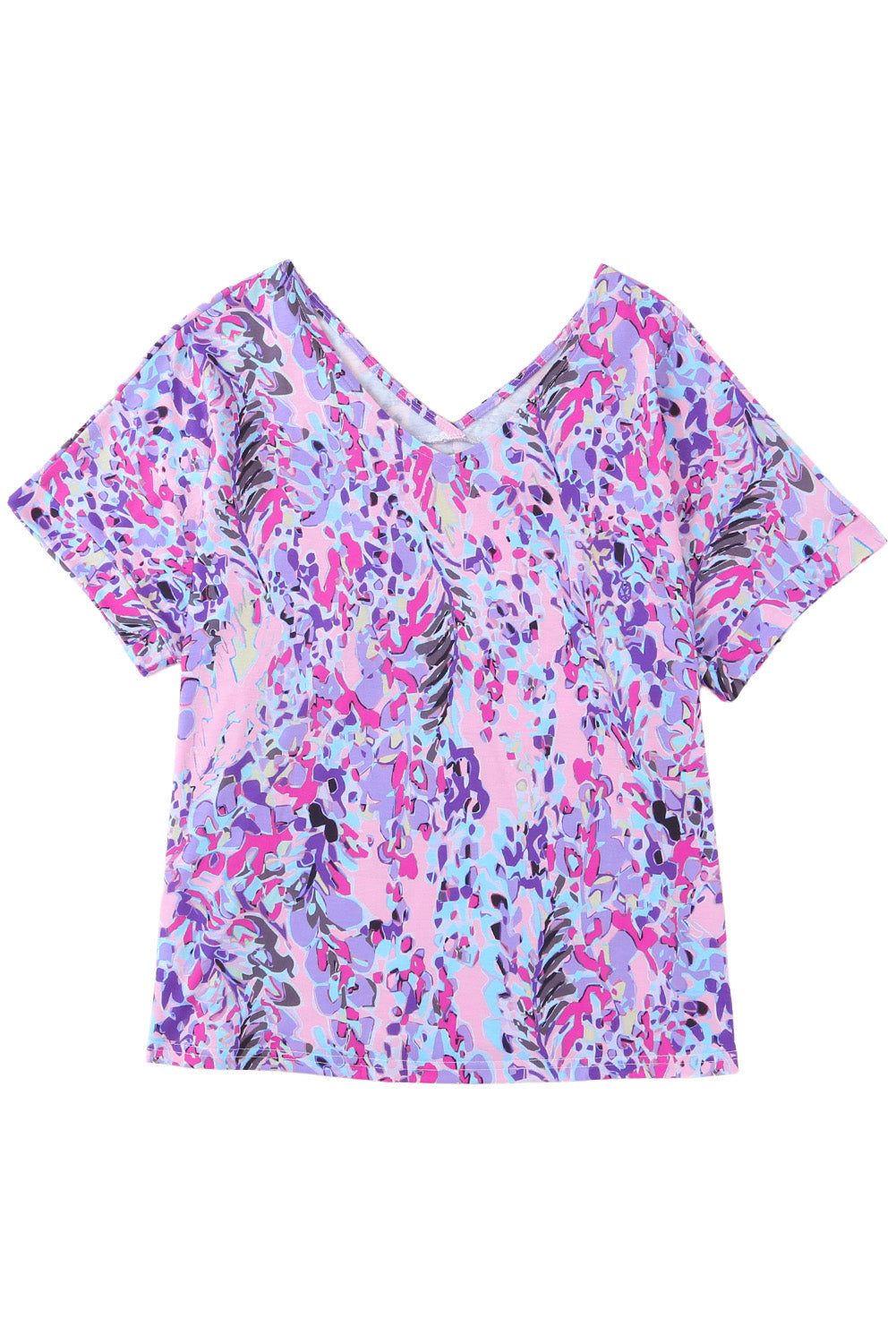 Watercolor Abstract Floral Print Tee