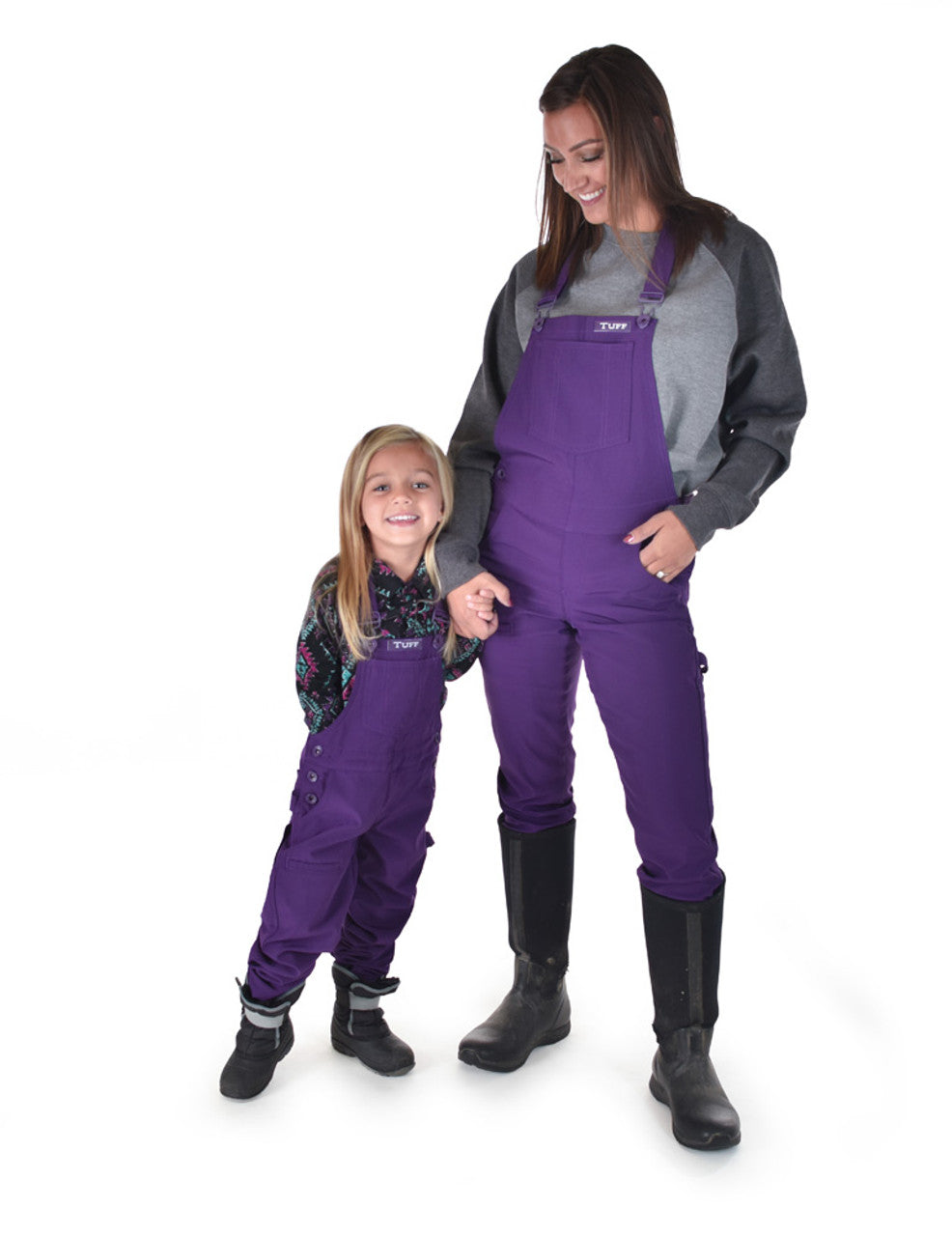 Girls WHPH Bib Overall Tuck-In Purple