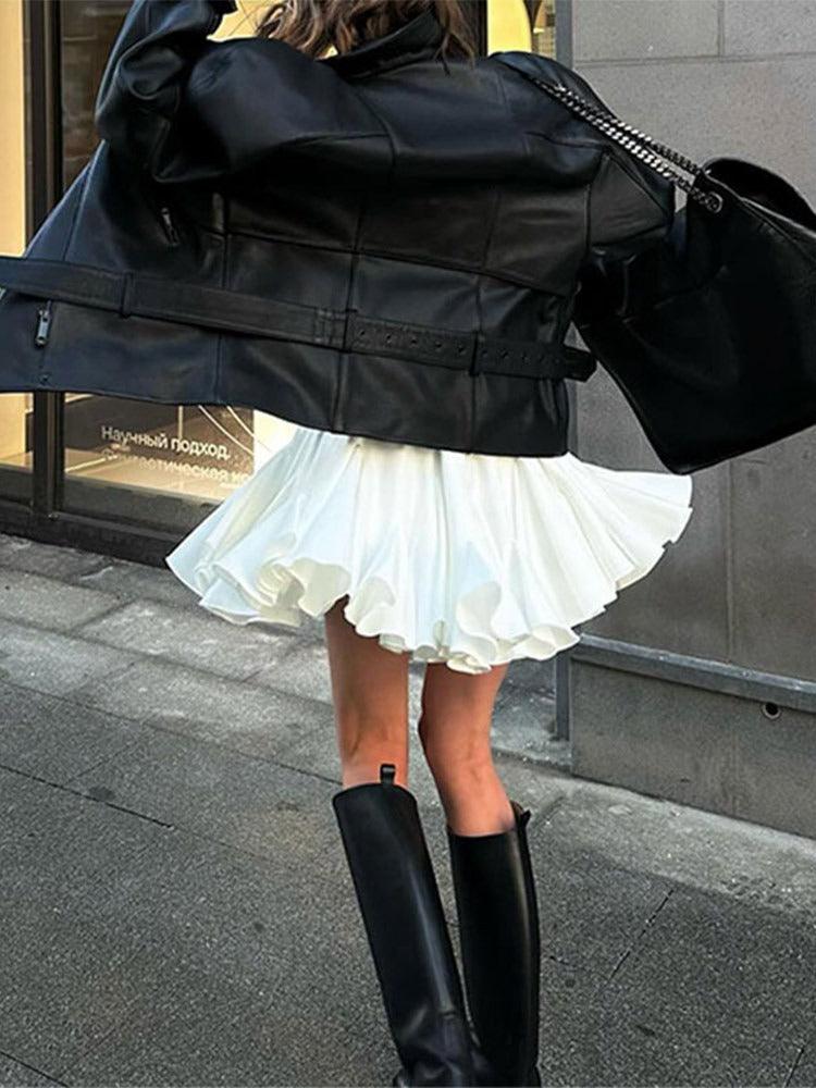 Vintage Pleated Ruffled Mini Skirt | Country Girl Festival & Rodeo Skirt