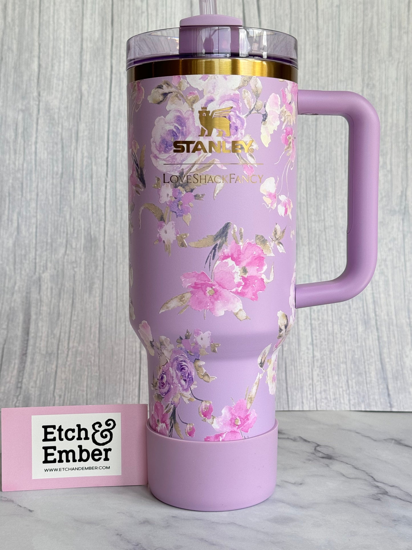 LSF Happy Thoughts Purple Tumbler Boot -fits 20-40oz