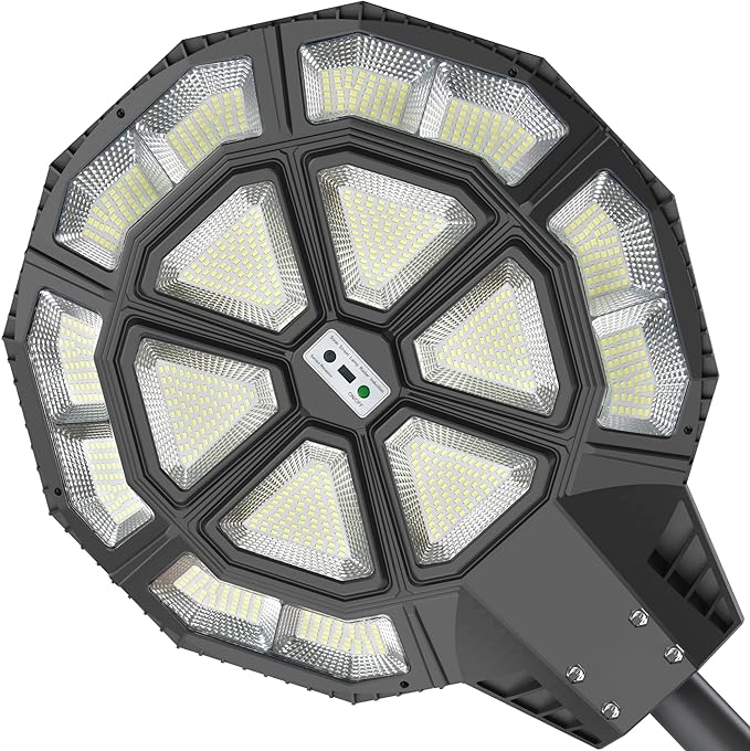 4500W Large Solar Street Lights Outdoor - Commercial Grade Solar Powered Street Light 120000LM with Remote